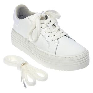 Joy Performance Comfort Leather Sneakers with Orthotic Insole Sz 9.5 White NEW